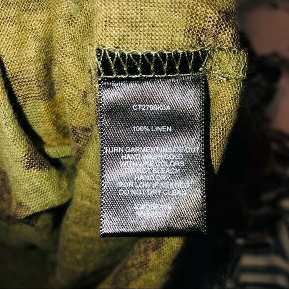 Anthropologie Sanctuary nwt Carlee camo long sleeve linen top medium - Picture 5 of 9